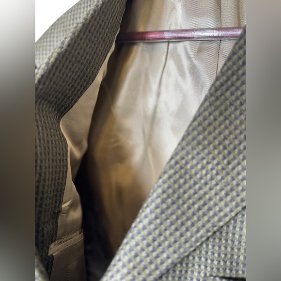 Claiborne Men's Sport Coat Jacket size 43 L 65% Wool 35 % Alpaca Brown Black - Picture 7 of 13